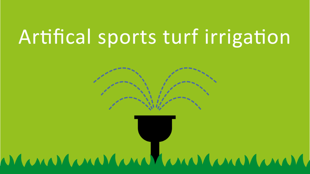 Artifical sports turf irrigation graphic