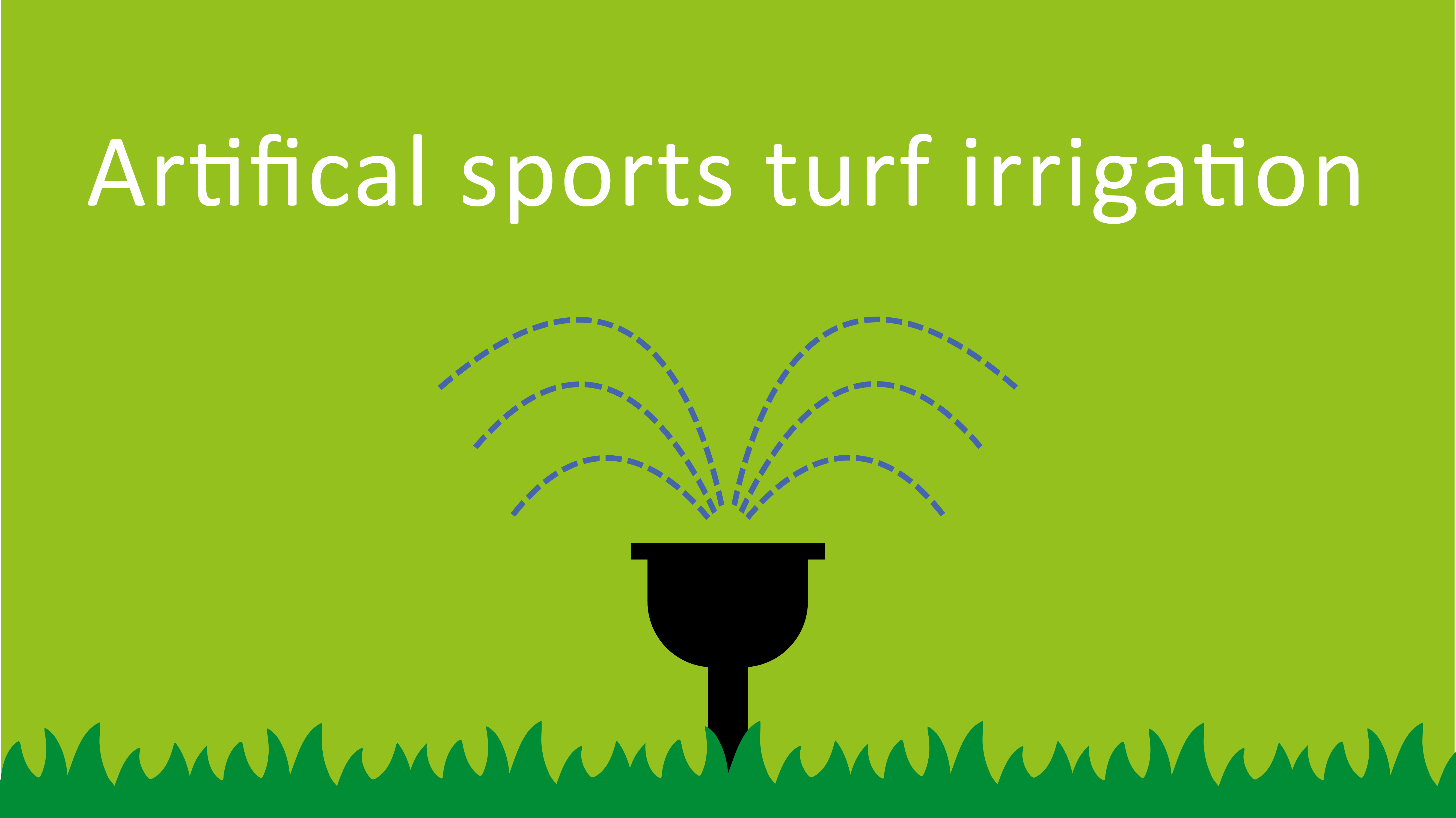 Artifical sports turf irrigation graphic